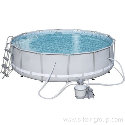 SIKOR New Design Swimming Pool Rectangular Metal Frame Pool Popular Family Backyard Above Ground Frame Swimming Pool